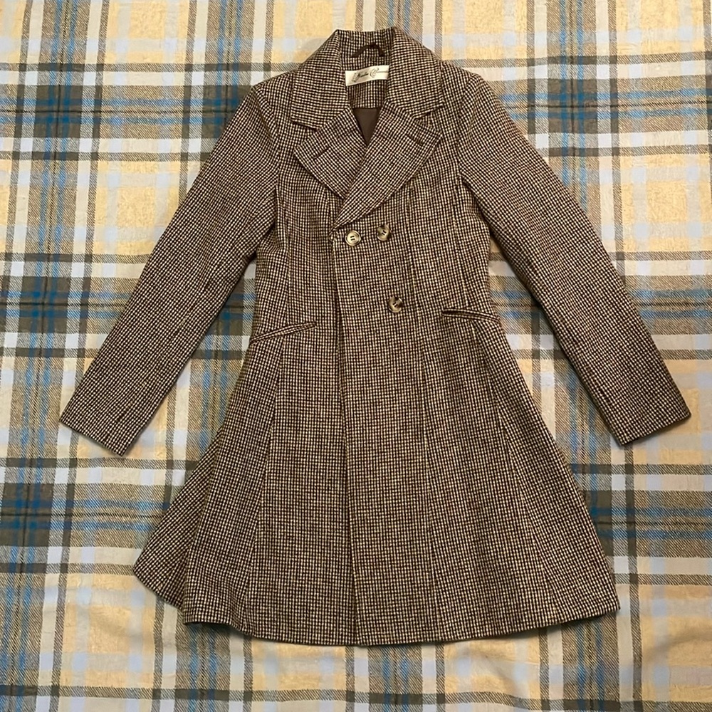 Victorian Trading Company Hopeless Romantic hounds tooth, corset coat XS
